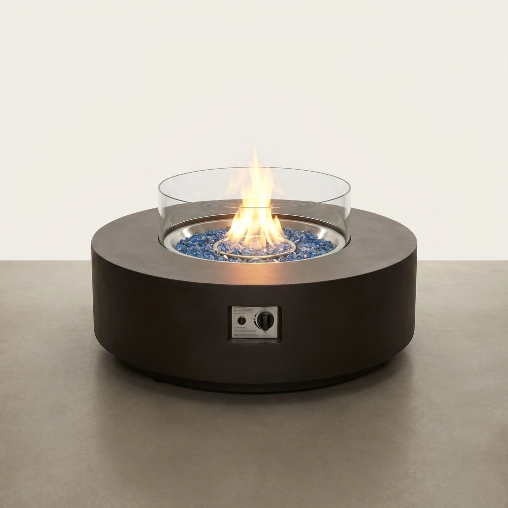 41''Round Fire Pit Table,50000 BTU Outdoor Propane Patio Fire Pit — Studio Shot
