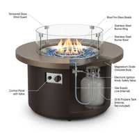 41''Round Fire Pit Table,50000 BTU Outdoor Propane Patio Fire Pit — How It Works