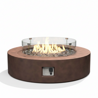 Round Fire Pit Table Built for Outdoor Gatherings, 50000 BTU Propane, 41 Inch Diameter, Electronic Ignition