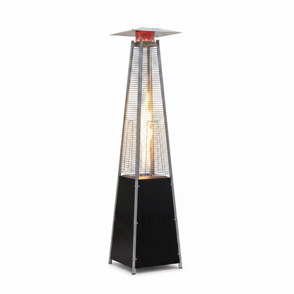 48,000 BTU Pyramid Standing Patio Heater Propane Heater for Outdoor Use with Wheels Ideal for Backyard Balcony 6-8