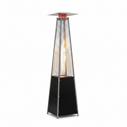 48,000 BTU Pyramid Standing Patio Heater Propane Heater for Outdoor Use with Wheels Ideal for Backyard Balcony 6-8